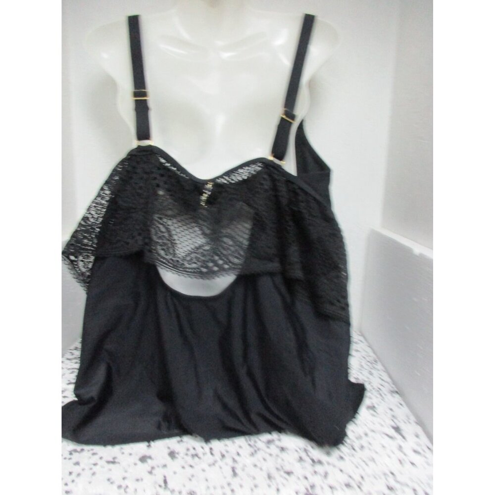Adore Me  Women' Style# SW0447 One Piece Contour Swimsuit Black Size 3X NWOT - Picture 2 of 2